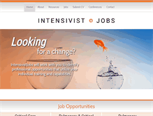 Tablet Screenshot of intensivistjobs.com